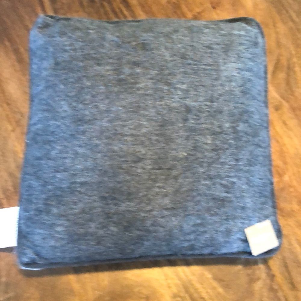 Place & Time Gray throw pillow 18 x 18”